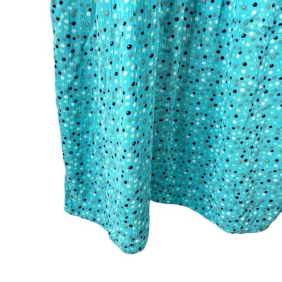 NEW Ulla‎ Popken swiss dot smoked tunic top Size 16/18 turquoise blue - Picture 5 of 9